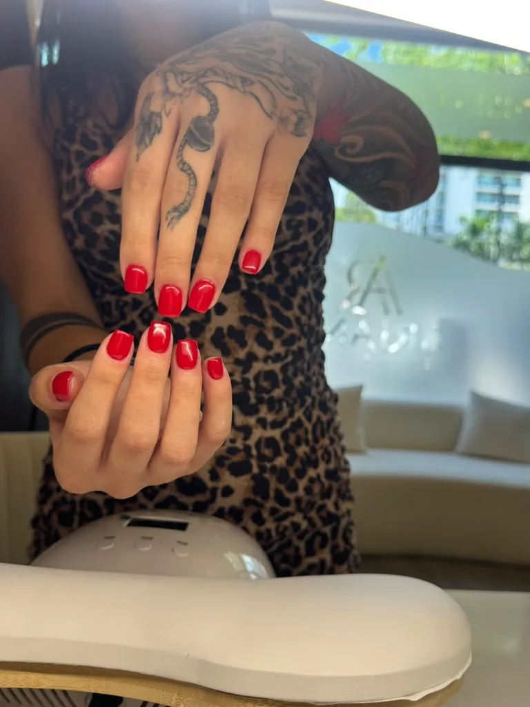 Red Gel Manicure